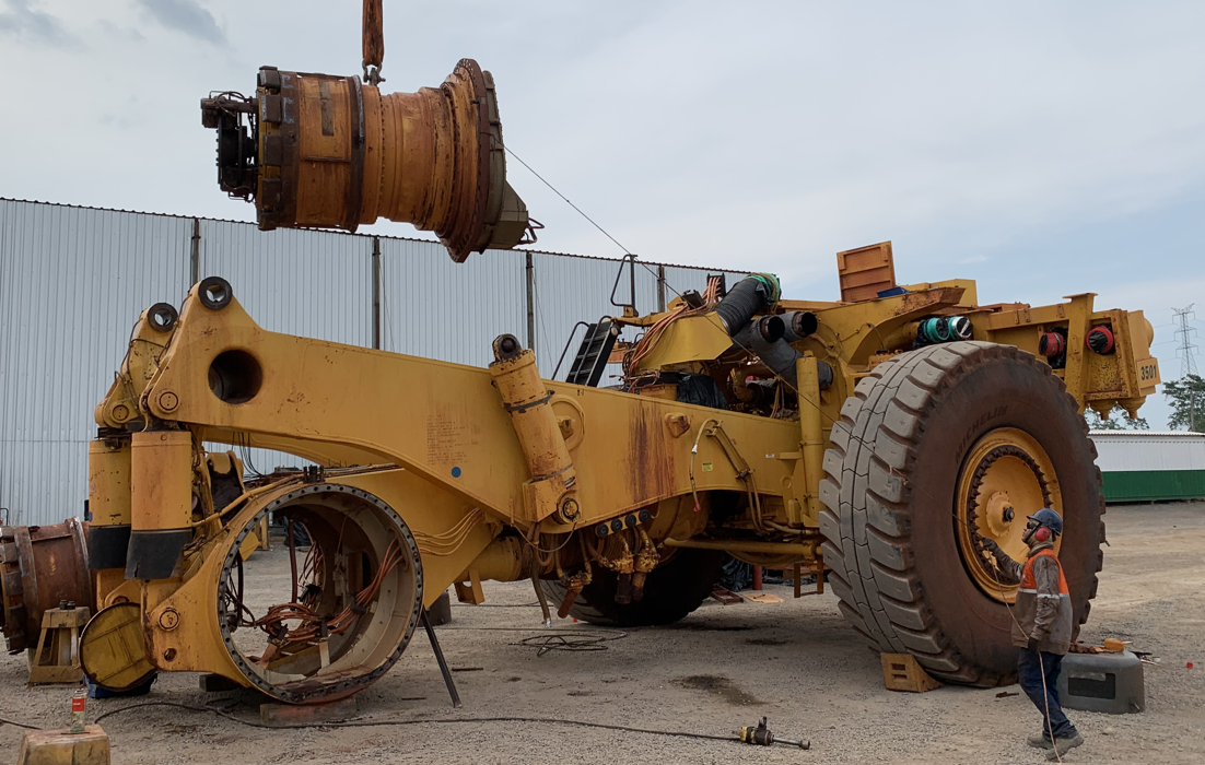 disassembling mining equipment